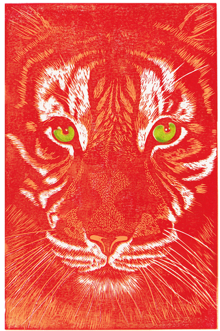 Tiger Red giclee