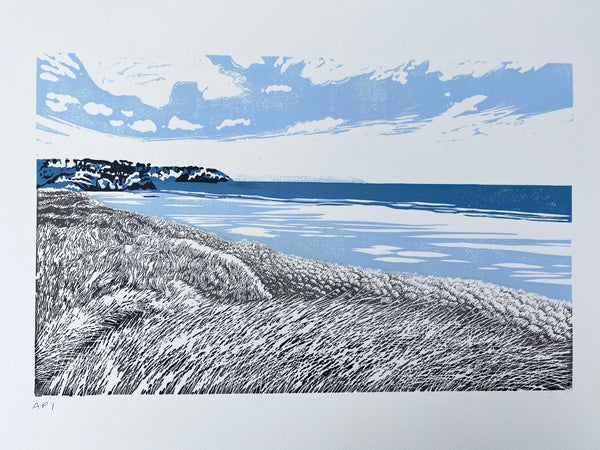 St Ives from Lelant beach - AP Blue